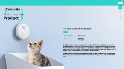 Cat litter box smart odor purifier 2nd generation
