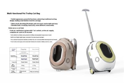 Multifunctional pet trolley cat bag